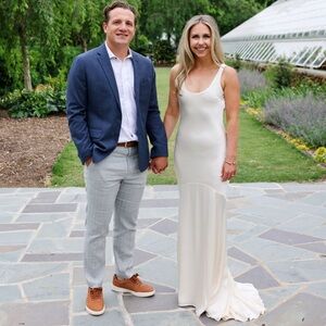 Lulu’s Champagne Maxi Satin Dress